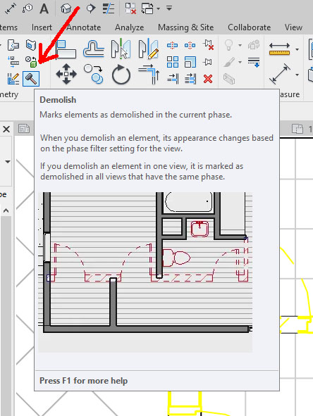 REVIT - Ferramenta de Demolição