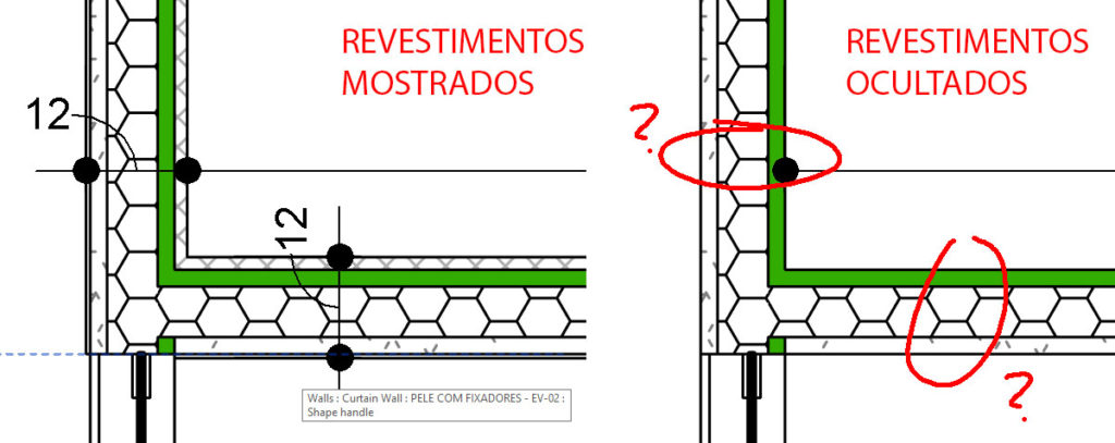 REVIT - Exemplo de revestimentos e problemas com dimensões