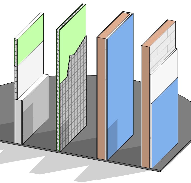 REVIT - tipos de paredes