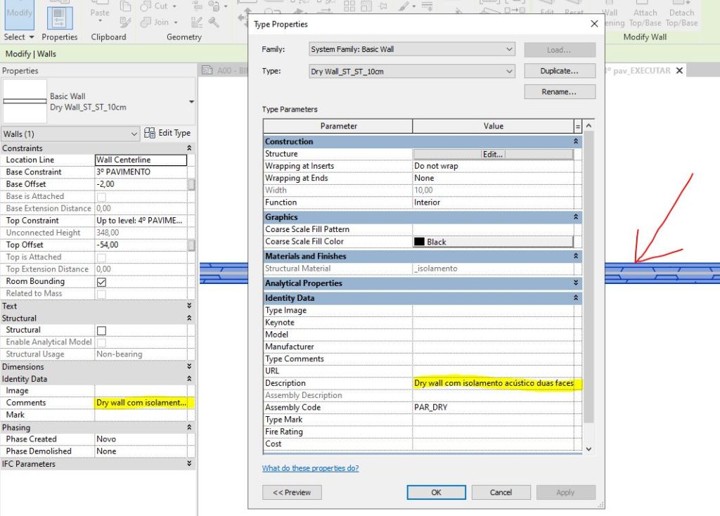 REVIT - Informações de tipos
