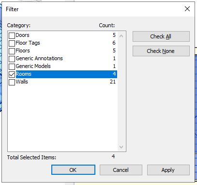 REVIT-Janela de filtro