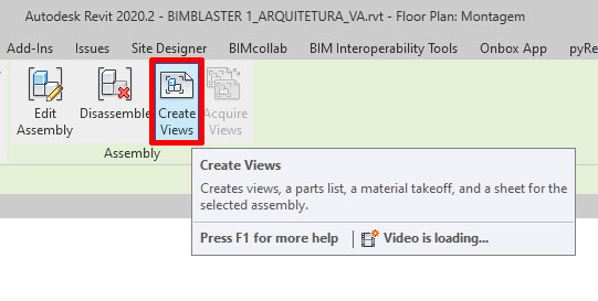 REVIT - criação de vistas de montagem