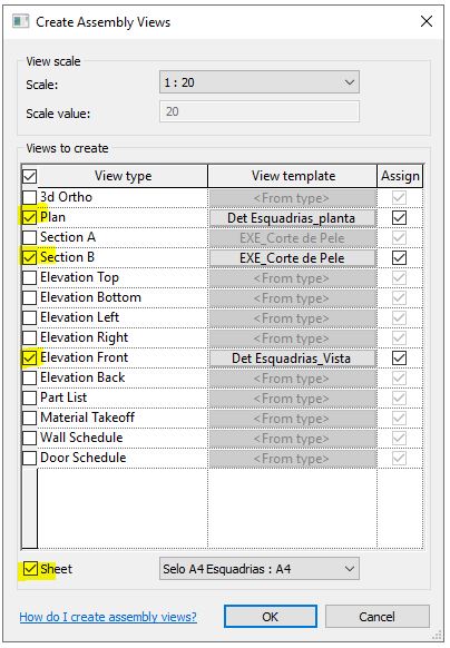 REVIT - Janela de montagem