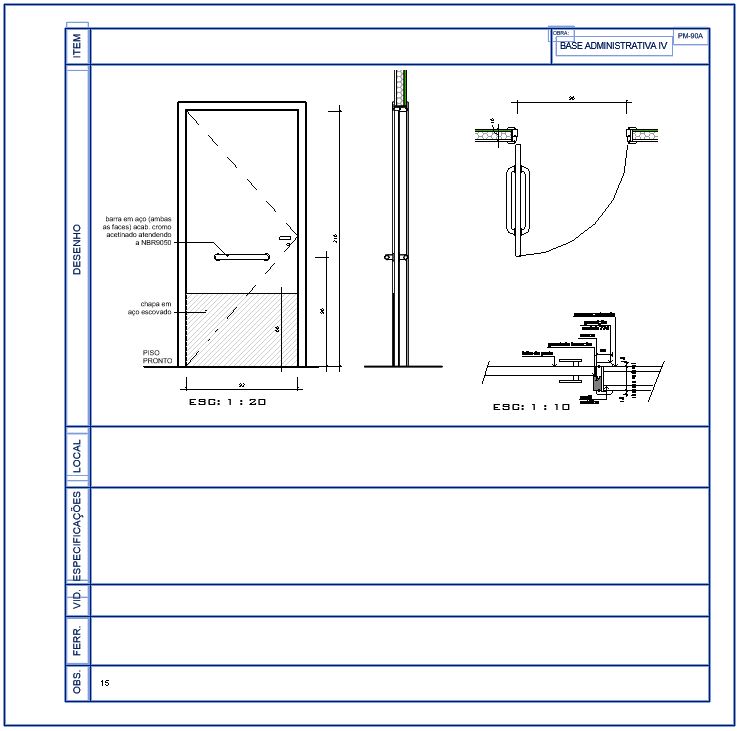 REVIT - Prancha de detalhamento de esquadrias