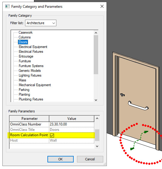 REVIT - Room calculation point