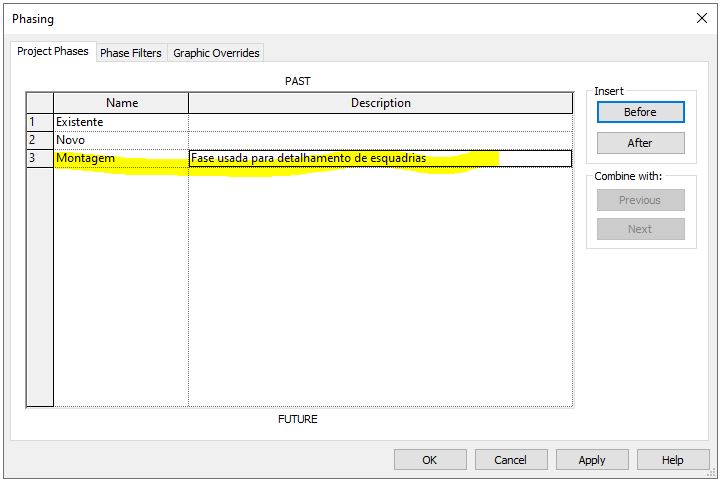 REVIT - Fases para montagem